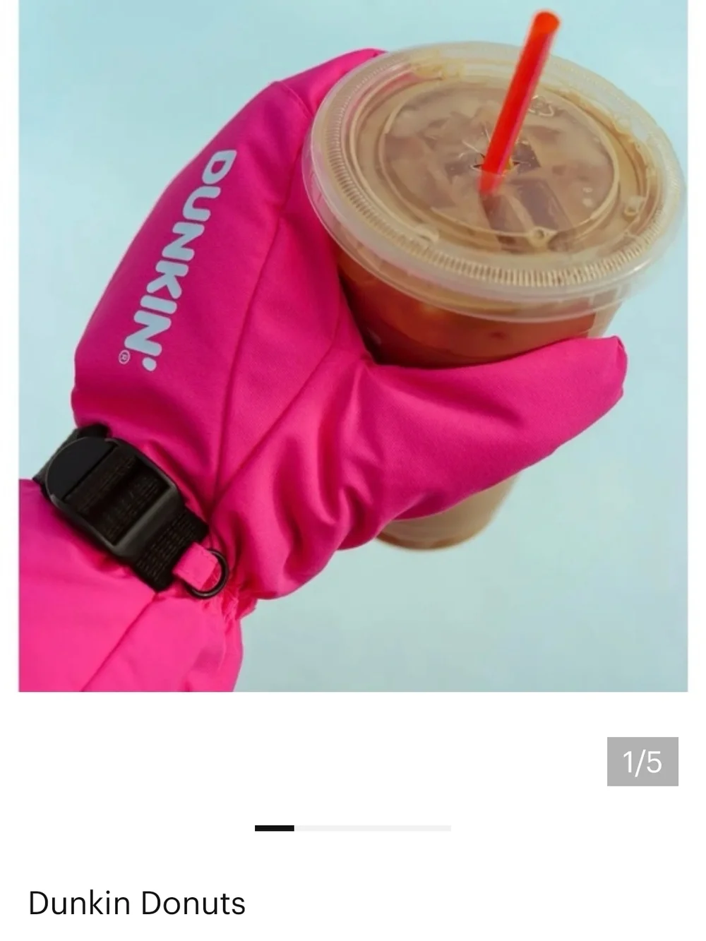 Dunkin' Hot Pink Insulated Mitten